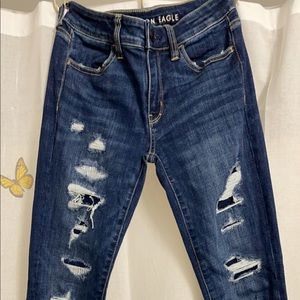 American Eagle dark blue jeans